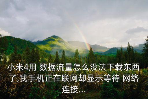 小米4用 數(shù)據(jù)流量怎么沒法下載東西了,我手機(jī)正在聯(lián)網(wǎng)卻顯示等待 網(wǎng)絡(luò)連接...