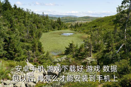  安卓手機(jī) 游戲下載好 游戲 數(shù)據(jù)包以后,再怎么才能安裝到手機(jī)上