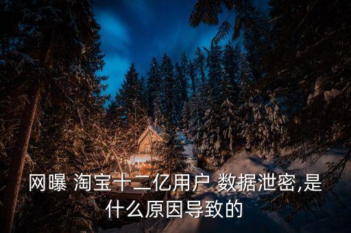 網(wǎng)曝 淘寶十二億用戶 數(shù)據(jù)泄密,是什么原因?qū)е碌? class=