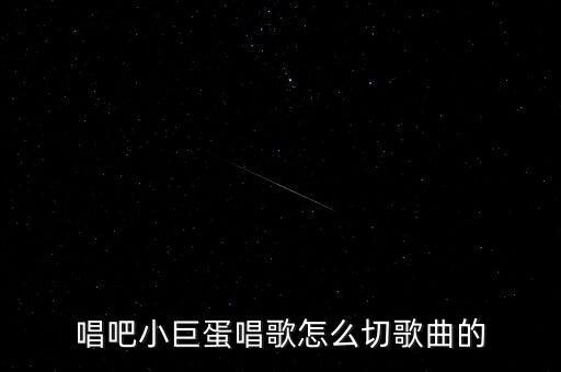 唱吧小巨蛋唱歌怎么切歌曲的