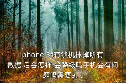iphone 5s有鎖機(jī)抹掉所有 數(shù)據(jù) 后會怎樣,會降級嗎手機(jī)會有問題嗎需要a...