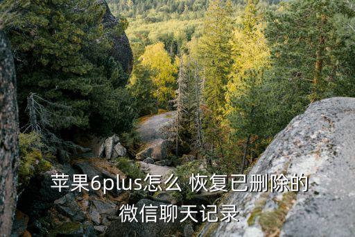  蘋果6plus怎么 恢復(fù)已刪除的 微信聊天記錄