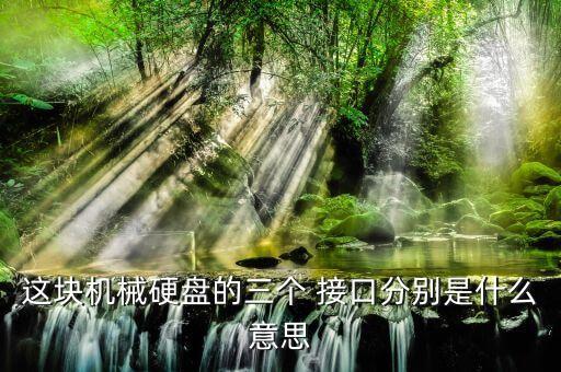 這塊機(jī)械硬盤的三個(gè) 接口分別是什么意思