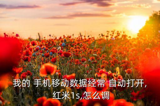 紅米手機(jī)重啟后數(shù)據(jù)自動(dòng)開啟