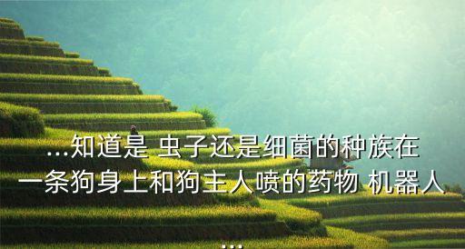 ...知道是 蟲子還是細菌的種族在一條狗身上和狗主人噴的藥物 機器人...