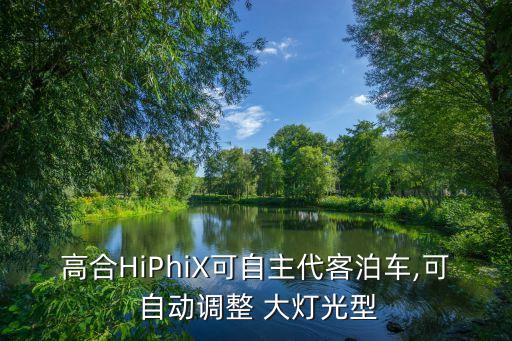 高合HiPhiX可自主代客泊車,可 自動調(diào)整 大燈光型