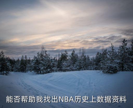 能否幫助我找出NBA歷史上數(shù)據(jù)資料