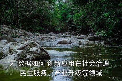 大 數(shù)據(jù)如何 創(chuàng)新應(yīng)用在社會(huì)治理、民生服務(wù)、產(chǎn)業(yè)升級(jí)等領(lǐng)域