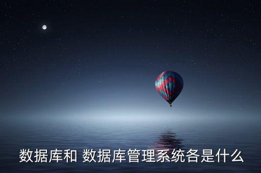  數(shù)據(jù)庫和 數(shù)據(jù)庫管理系統(tǒng)各是什么