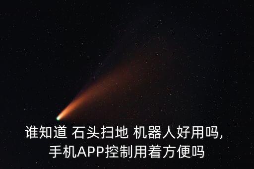 誰(shuí)知道 石頭掃地 機(jī)器人好用嗎, 手機(jī)APP控制用著方便嗎