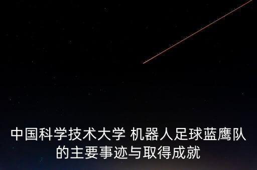 中國(guó)科學(xué)技術(shù)大學(xué) 機(jī)器人足球藍(lán)鷹隊(duì)的主要事跡與取得成就