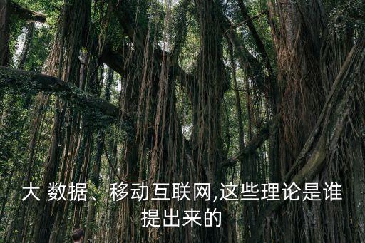 大 數(shù)據(jù)、移動互聯(lián)網(wǎng),這些理論是誰提出來的