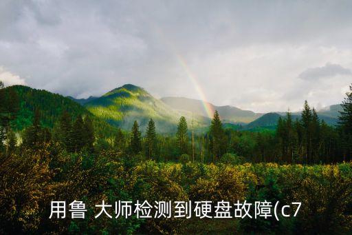 用魯 大師檢測到硬盤故障(c7