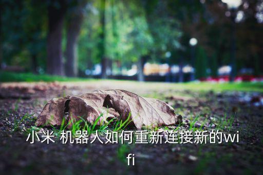  小米 機器人如何重新連接新的wifi