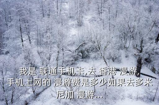 我是 聯(lián)通手機(jī)卡,去 香港 漫游,手機(jī)上網(wǎng)的 漫游費(fèi)是多少如果去多米尼加 漫游...