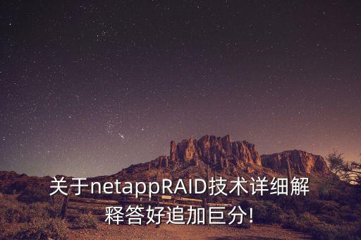 關(guān)于netappRAID技術(shù)詳細(xì)解釋答好追加巨分!