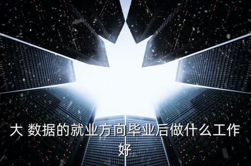 大 數據的就業(yè)方向畢業(yè)后做什么工作好