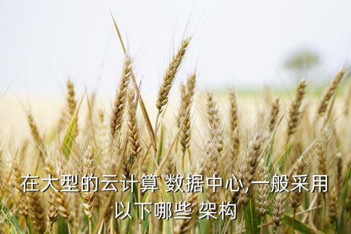 在大型的云計算 數(shù)據(jù)中心,一般采用以下哪些 架構(gòu)