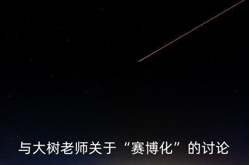 與大樹(shù)老師關(guān)于“賽博化”的討論