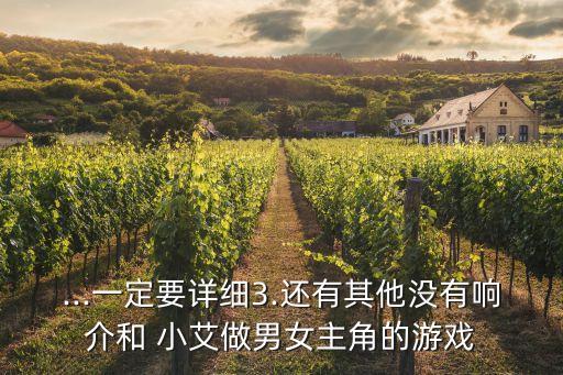 ...一定要詳細(xì)3.還有其他沒(méi)有響介和 小艾做男女主角的游戲