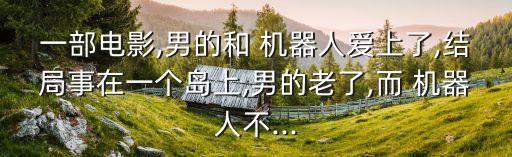 一部電影,男的和 機(jī)器人愛(ài)上了,結(jié)局事在一個(gè)島上,男的老了,而 機(jī)器人不...