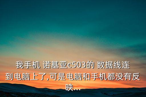 我手機(jī) 諾基亞c503的 數(shù)據(jù)線連到電腦上了,可是電腦和手機(jī)都沒有反映...