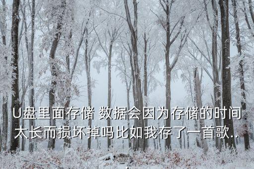 U盤里面存儲 數(shù)據(jù)會因?yàn)榇鎯Φ臅r間太長而損壞掉嗎比如我存了一首歌...