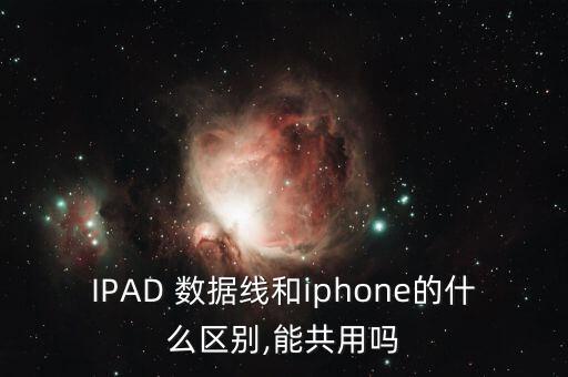 IPAD 數(shù)據(jù)線和iphone的什么區(qū)別,能共用嗎