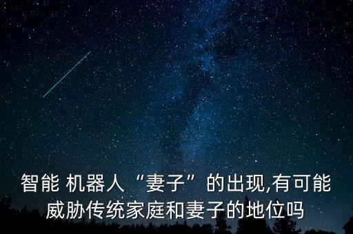 智能 機(jī)器人“妻子”的出現(xiàn),有可能威脅傳統(tǒng)家庭和妻子的地位嗎