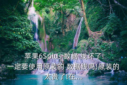  蘋果6Splus 數(shù)據(jù) 線壞了!一定要使用原裝的 數(shù)據(jù)線嗎!原裝的太貴了!在...