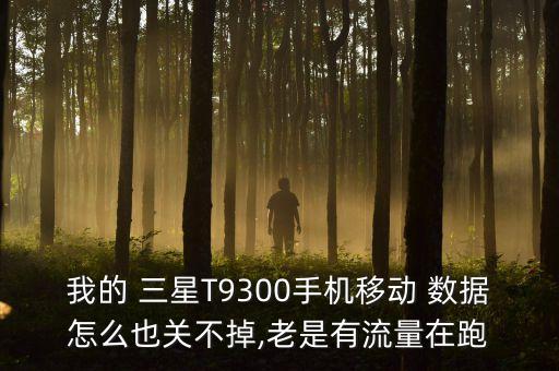 我的 三星T9300手機移動 數(shù)據(jù)怎么也關(guān)不掉,老是有流量在跑