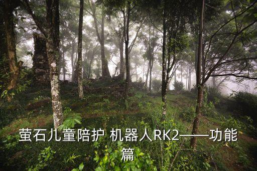 螢石兒童陪護 機器人RK2——功能篇
