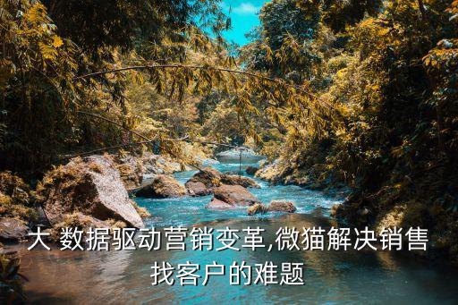 大 數(shù)據(jù)驅(qū)動營銷變革,微貓解決銷售找客戶的難題