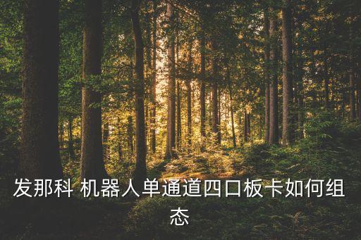 發(fā)那科 機器人單通道四口板卡如何組態(tài)