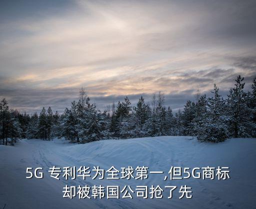 5G 專利華為全球第一,但5G商標卻被韓國公司搶了先