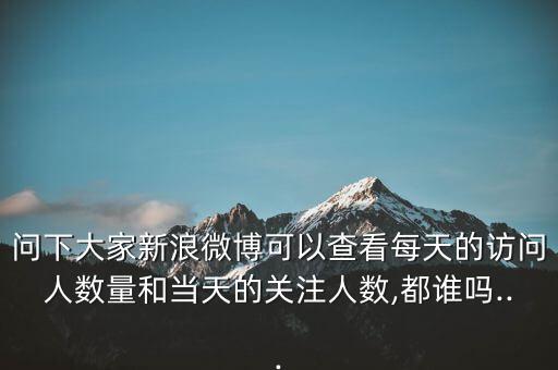 問下大家新浪微博可以查看每天的訪問人數(shù)量和當(dāng)天的關(guān)注人數(shù),都誰嗎...