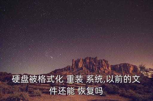 硬盤(pán)被格式化 重裝 系統(tǒng),以前的文件還能 恢復(fù)嗎