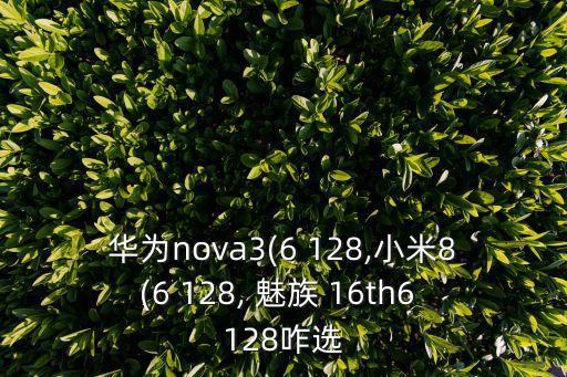華為nova3(6 128,小米8(6 128, 魅族 16th6 128咋選