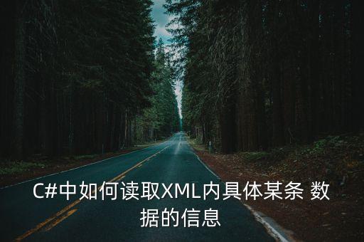 C#中如何讀取XML內具體某條 數(shù)據的信息