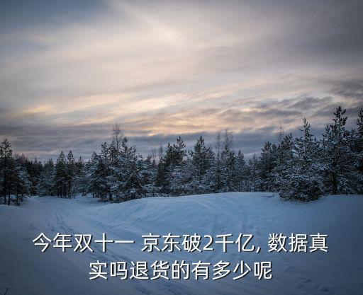 今年雙十一 京東破2千億, 數(shù)據(jù)真實(shí)嗎退貨的有多少呢