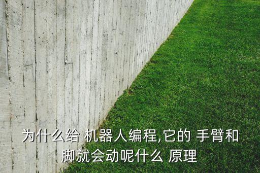 為什么給 機(jī)器人編程,它的 手臂和腳就會動(dòng)呢什么 原理