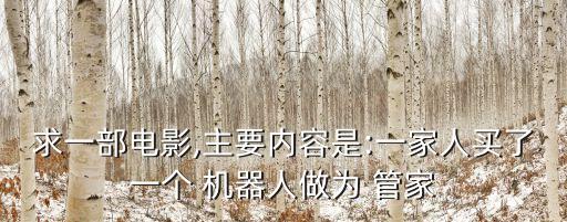 全息機器人管家,機器人管家不知疲倦的進入小說