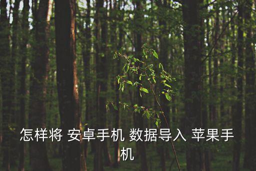 怎樣將 安卓手機(jī) 數(shù)據(jù)導(dǎo)入 蘋果手機(jī)