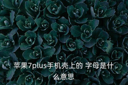 蘋果7plus手機殼上的 字母是什么意思