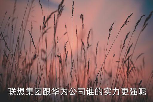  聯(lián)想集團跟華為公司誰的實力更強呢