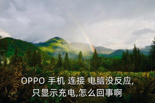 oppo手機怎么開數據連接電腦沒反應怎么辦
