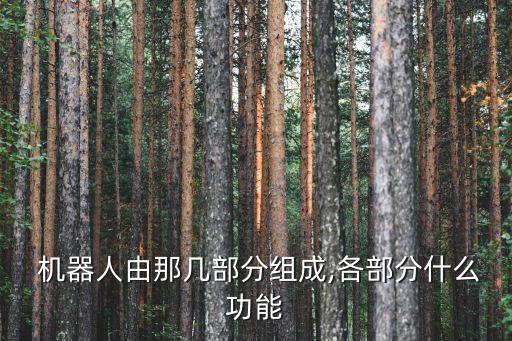  機器人由那幾部分組成,各部分什么功能