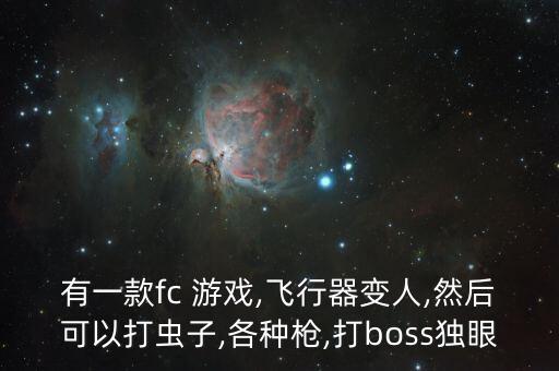 有一款fc 游戲,飛行器變?nèi)?然后可以打蟲子,各種槍,打boss獨眼