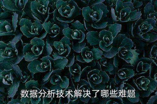 數(shù)據(jù)分析技術(shù)解決了哪些難題