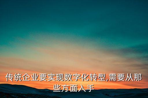 傳統(tǒng)企業(yè)要實現(xiàn)數(shù)字化轉(zhuǎn)型,需要從那些方面入手